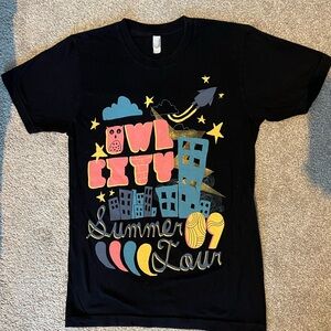 Owl City Tour American Apparel Black Tee
